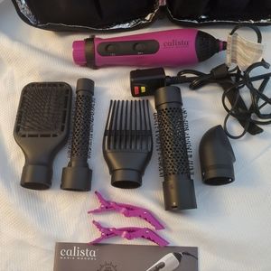 Calista Maria McCool Style Dryer With Attachments Pink With Carrying Case